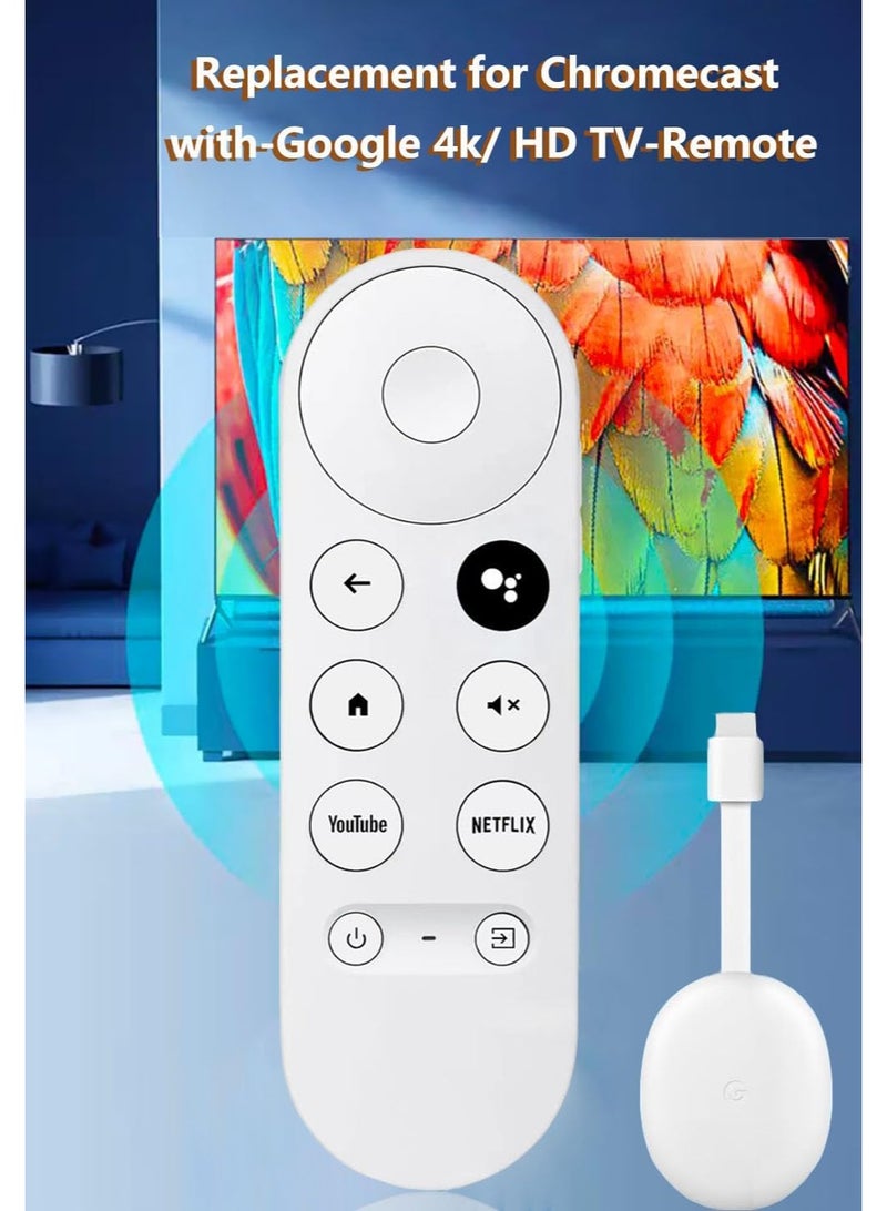 VIUAUAX Replacement Voice Remote Control for Google Chromecast 4k Snow Streaming Media Player,Remote for Chromecast with Google TV HD/4K,Voice Remote Controls Replacement(Remote Control Only)for Google Chromecast Voice Remote,Replacement Control for Google TV Remote/Streamer (Only for Snow Chrome cast Google) - Image 4